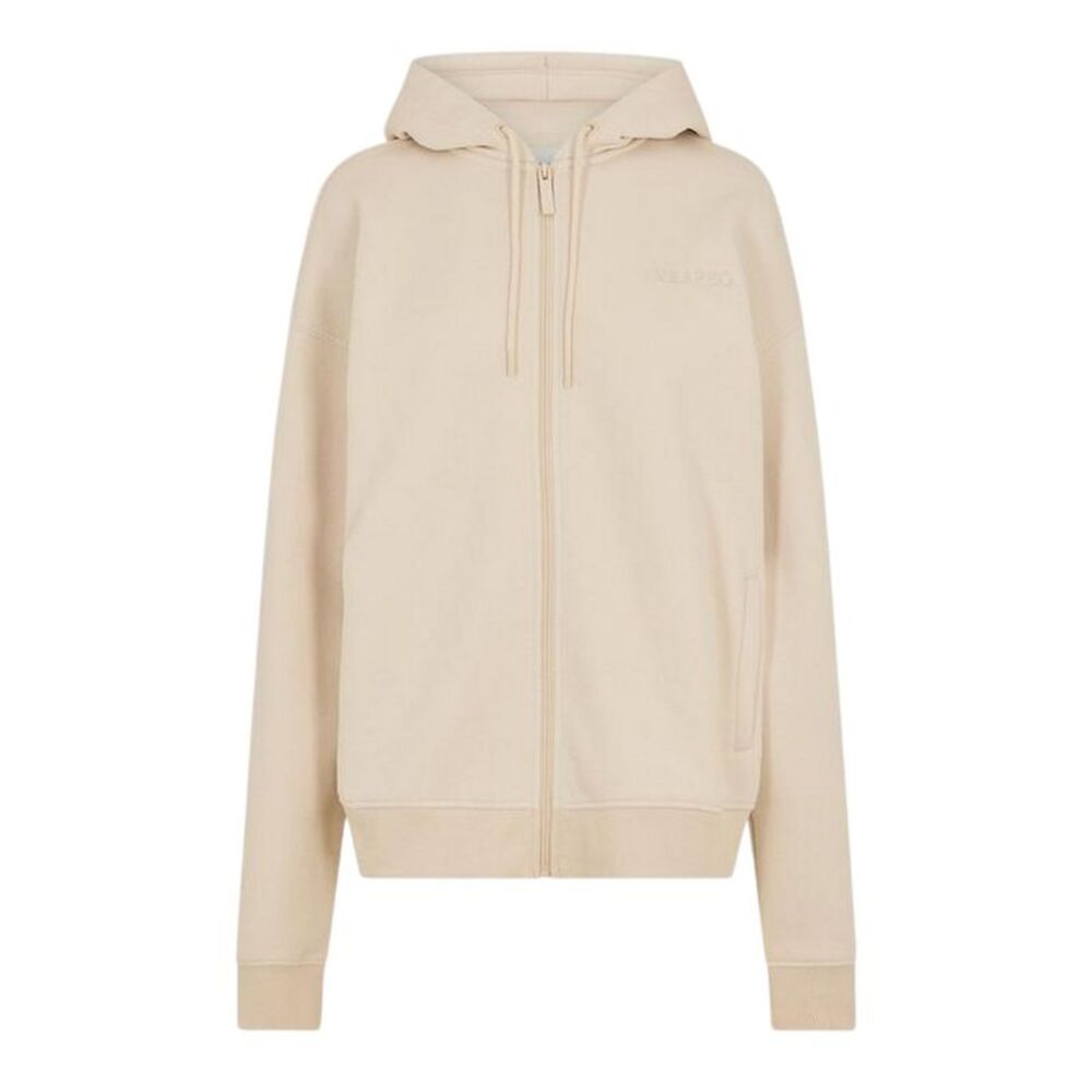 USA Womens/Ladies Oversized Full Zip Hoodie / Cream